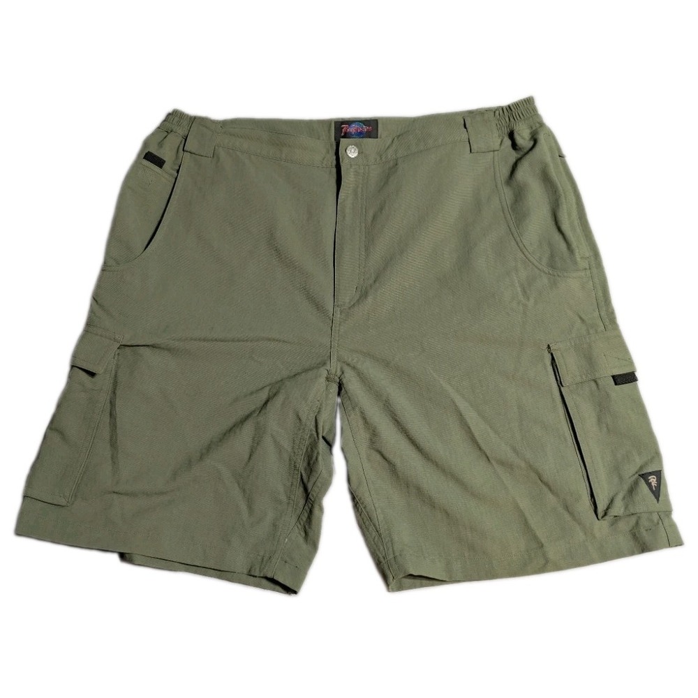 RailRiders Cargo Shorts Mens XL Green Nylon Hiking Outdoor Travel Tactical